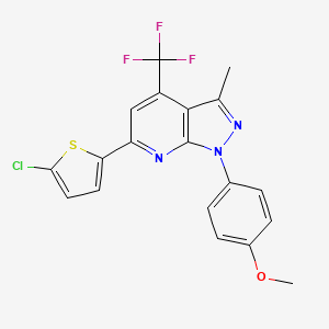 4-[6-(5-CHLORO-2-THIENYL)-3-METHYL-4-(TRIFLUOROMETHYL)-1H-PYRAZOLO[3,4-B]PYRIDIN-1-YL]PHENYL METHYL ETHER