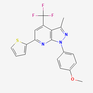 molecular formula C19H14F3N3OS B4351885 1-(4-methoxyphenyl)-3-methyl-6-(2-thienyl)-4-(trifluoromethyl)-1H-pyrazolo[3,4-b]pyridine 