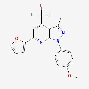 4-[6-(2-FURYL)-3-METHYL-4-(TRIFLUOROMETHYL)-1H-PYRAZOLO[3,4-B]PYRIDIN-1-YL]PHENYL METHYL ETHER