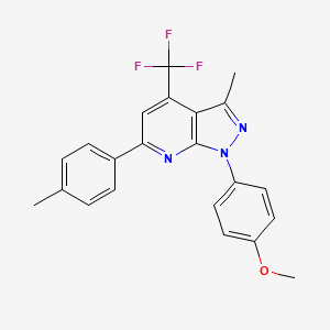 1-(4-methoxyphenyl)-3-methyl-6-(4-methylphenyl)-4-(trifluoromethyl)-1H-pyrazolo[3,4-b]pyridine