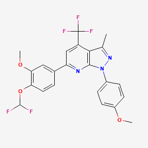 2-(DIFLUOROMETHOXY)-5-[1-(4-METHOXYPHENYL)-3-METHYL-4-(TRIFLUOROMETHYL)-1H-PYRAZOLO[3,4-B]PYRIDIN-6-YL]PHENYL METHYL ETHER