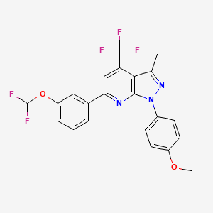 6-[3-(difluoromethoxy)phenyl]-1-(4-methoxyphenyl)-3-methyl-4-(trifluoromethyl)-1H-pyrazolo[3,4-b]pyridine