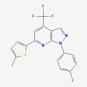 1-(4-fluorophenyl)-6-(5-methyl-2-thienyl)-4-(trifluoromethyl)-1H-pyrazolo[3,4-b]pyridine