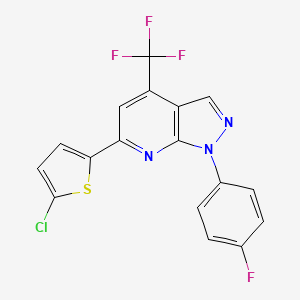 6-(5-chloro-2-thienyl)-1-(4-fluorophenyl)-4-(trifluoromethyl)-1H-pyrazolo[3,4-b]pyridine