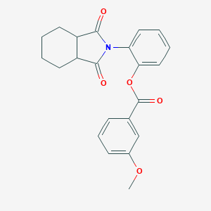 molecular formula C22H21NO5 B435198 2-(1,3-dioxooctahydro-2H-isoindol-2-yl)phenyl 3-methoxybenzoate CAS No. 351497-89-7