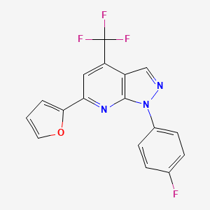 1-(4-fluorophenyl)-6-(2-furyl)-4-(trifluoromethyl)-1H-pyrazolo[3,4-b]pyridine