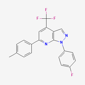 1-(4-fluorophenyl)-6-(4-methylphenyl)-4-(trifluoromethyl)-1H-pyrazolo[3,4-b]pyridine