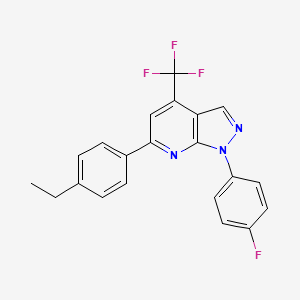 6-(4-ethylphenyl)-1-(4-fluorophenyl)-4-(trifluoromethyl)-1H-pyrazolo[3,4-b]pyridine