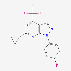 6-Cyclopropyl-1-(4-fluorophenyl)-4-(trifluoromethyl)pyrazolo[3,4-b]pyridine