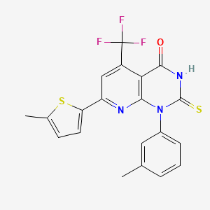 1-(3-METHYLPHENYL)-7-(5-METHYL-2-THIENYL)-2-SULFANYL-5-(TRIFLUOROMETHYL)PYRIDO[2,3-D]PYRIMIDIN-4(1H)-ONE