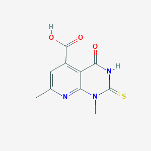 molecular formula C10H9N3O3S B4352064 1,7-Dimethyl-4-oxo-2-sulfanyl-1,4-dihydropyrido[2,3-d]pyrimidine-5-carboxylic acid 