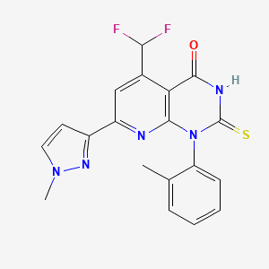 5-(difluoromethyl)-2-mercapto-1-(2-methylphenyl)-7-(1-methyl-1H-pyrazol-3-yl)pyrido[2,3-d]pyrimidin-4(1H)-one