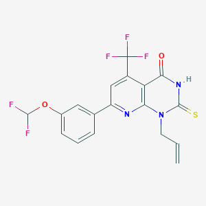 1-ALLYL-7-[3-(DIFLUOROMETHOXY)PHENYL]-2-SULFANYL-5-(TRIFLUOROMETHYL)PYRIDO[2,3-D]PYRIMIDIN-4(1H)-ONE