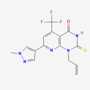 1-ALLYL-7-(1-METHYL-1H-PYRAZOL-4-YL)-2-SULFANYL-5-(TRIFLUOROMETHYL)PYRIDO[2,3-D]PYRIMIDIN-4(1H)-ONE