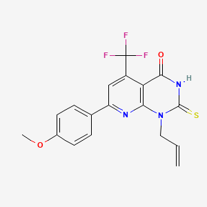 1-allyl-2-mercapto-7-(4-methoxyphenyl)-5-(trifluoromethyl)pyrido[2,3-d]pyrimidin-4(1H)-one