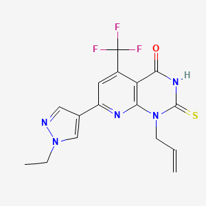 1-allyl-7-(1-ethyl-1H-pyrazol-4-yl)-2-mercapto-5-(trifluoromethyl)pyrido[2,3-d]pyrimidin-4(1H)-one