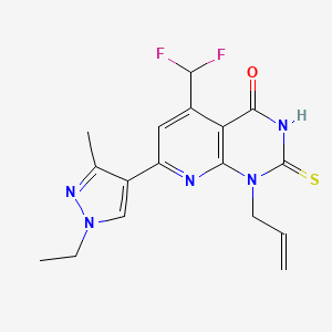 1-allyl-5-(difluoromethyl)-7-(1-ethyl-3-methyl-1H-pyrazol-4-yl)-2-mercaptopyrido[2,3-d]pyrimidin-4(1H)-one