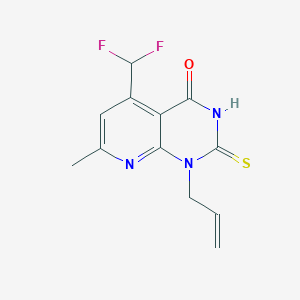 molecular formula C12H11F2N3OS B4352122 1-ALLYL-5-(DIFLUOROMETHYL)-7-METHYL-2-SULFANYLPYRIDO[2,3-D]PYRIMIDIN-4(1H)-ONE 