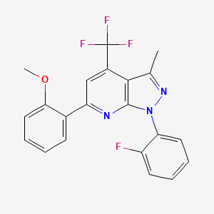 1-(2-fluorophenyl)-6-(2-methoxyphenyl)-3-methyl-4-(trifluoromethyl)-1H-pyrazolo[3,4-b]pyridine