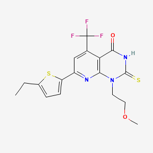 7-(5-ETHYL-2-THIENYL)-1-(2-METHOXYETHYL)-2-SULFANYL-5-(TRIFLUOROMETHYL)PYRIDO[2,3-D]PYRIMIDIN-4(1H)-ONE