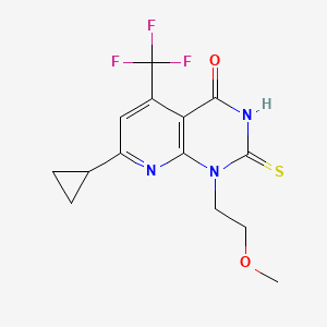 7-cyclopropyl-2-mercapto-1-(2-methoxyethyl)-5-(trifluoromethyl)pyrido[2,3-d]pyrimidin-4(1H)-one