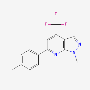 1-methyl-6-(4-methylphenyl)-4-(trifluoromethyl)-1H-pyrazolo[3,4-b]pyridine