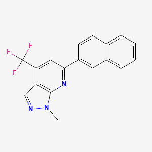 1-methyl-6-(2-naphthyl)-4-(trifluoromethyl)-1H-pyrazolo[3,4-b]pyridine