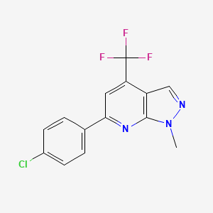 6-(4-chlorophenyl)-1-methyl-4-(trifluoromethyl)-1H-pyrazolo[3,4-b]pyridine