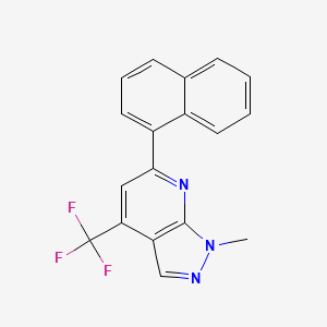 1-methyl-6-(1-naphthyl)-4-(trifluoromethyl)-1H-pyrazolo[3,4-b]pyridine