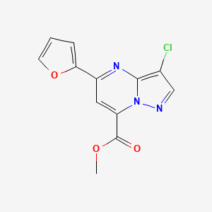 methyl 3-chloro-5-(2-furyl)pyrazolo[1,5-a]pyrimidine-7-carboxylate