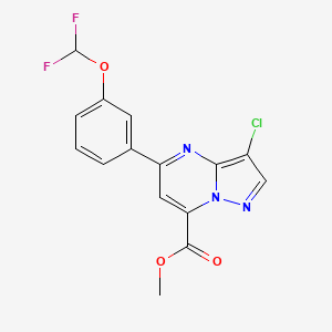 methyl 3-chloro-5-[3-(difluoromethoxy)phenyl]pyrazolo[1,5-a]pyrimidine-7-carboxylate