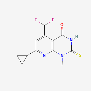 7-cyclopropyl-5-(difluoromethyl)-2-mercapto-1-methylpyrido[2,3-d]pyrimidin-4(1H)-one