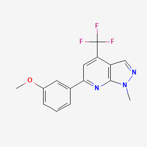 6-(3-methoxyphenyl)-1-methyl-4-(trifluoromethyl)-1H-pyrazolo[3,4-b]pyridine