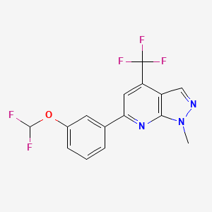 6-[3-(difluoromethoxy)phenyl]-1-methyl-4-(trifluoromethyl)-1H-pyrazolo[3,4-b]pyridine