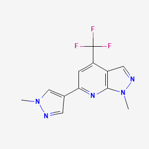 1-methyl-6-(1-methyl-1H-pyrazol-4-yl)-4-(trifluoromethyl)-1H-pyrazolo[3,4-b]pyridine