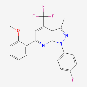 1-(4-fluorophenyl)-6-(2-methoxyphenyl)-3-methyl-4-(trifluoromethyl)-1H-pyrazolo[3,4-b]pyridine