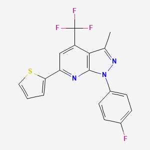 1-(4-fluorophenyl)-3-methyl-6-(2-thienyl)-4-(trifluoromethyl)-1H-pyrazolo[3,4-b]pyridine