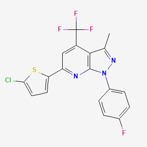 6-(5-chloro-2-thienyl)-1-(4-fluorophenyl)-3-methyl-4-(trifluoromethyl)-1H-pyrazolo[3,4-b]pyridine