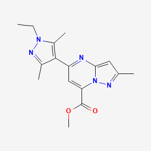 methyl 5-(1-ethyl-3,5-dimethyl-1H-pyrazol-4-yl)-2-methylpyrazolo[1,5-a]pyrimidine-7-carboxylate