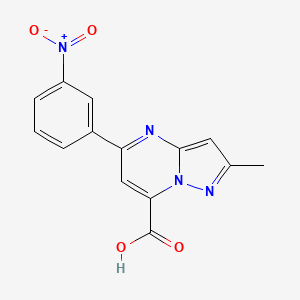 2-methyl-5-(3-nitrophenyl)pyrazolo[1,5-a]pyrimidine-7-carboxylic acid