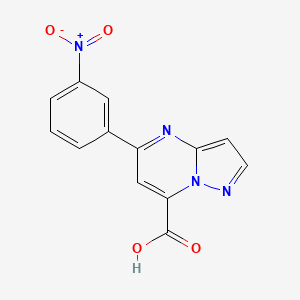 molecular formula C13H8N4O4 B4352462 5-(3-nitrophenyl)pyrazolo[1,5-a]pyrimidine-7-carboxylic acid 