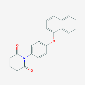 molecular formula C21H17NO3 B435249 1-[4-(1-Naphthyloxy)phenyl]-2,6-piperidinedione CAS No. 351990-07-3