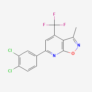 molecular formula C14H7Cl2F3N2O B4352504 6-(3,4-dichlorophenyl)-3-methyl-4-(trifluoromethyl)isoxazolo[5,4-b]pyridine 