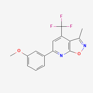 molecular formula C15H11F3N2O2 B4352510 6-(3-methoxyphenyl)-3-methyl-4-(trifluoromethyl)isoxazolo[5,4-b]pyridine 