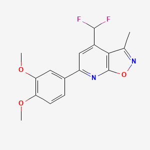 4-[4-(DIFLUOROMETHYL)-3-METHYLISOXAZOLO[5,4-B]PYRIDIN-6-YL]-2-METHOXYPHENYL METHYL ETHER