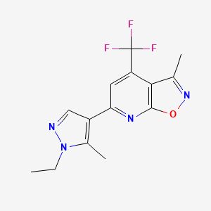 6-(1-ethyl-5-methyl-1H-pyrazol-4-yl)-3-methyl-4-(trifluoromethyl)isoxazolo[5,4-b]pyridine