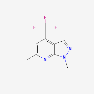 6-ethyl-1-methyl-4-(trifluoromethyl)-1H-pyrazolo[3,4-b]pyridine