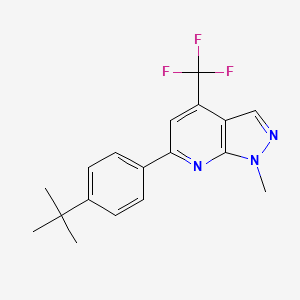 6-[4-(TERT-BUTYL)PHENYL]-1-METHYL-4-(TRIFLUOROMETHYL)-1H-PYRAZOLO[3,4-B]PYRIDINE