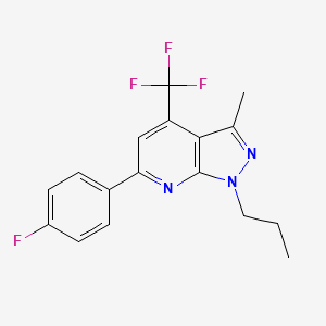 6-(4-fluorophenyl)-3-methyl-1-propyl-4-(trifluoromethyl)-1H-pyrazolo[3,4-b]pyridine