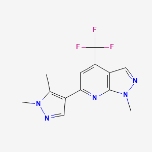 6-(1,5-dimethyl-1H-pyrazol-4-yl)-1-methyl-4-(trifluoromethyl)-1H-pyrazolo[3,4-b]pyridine